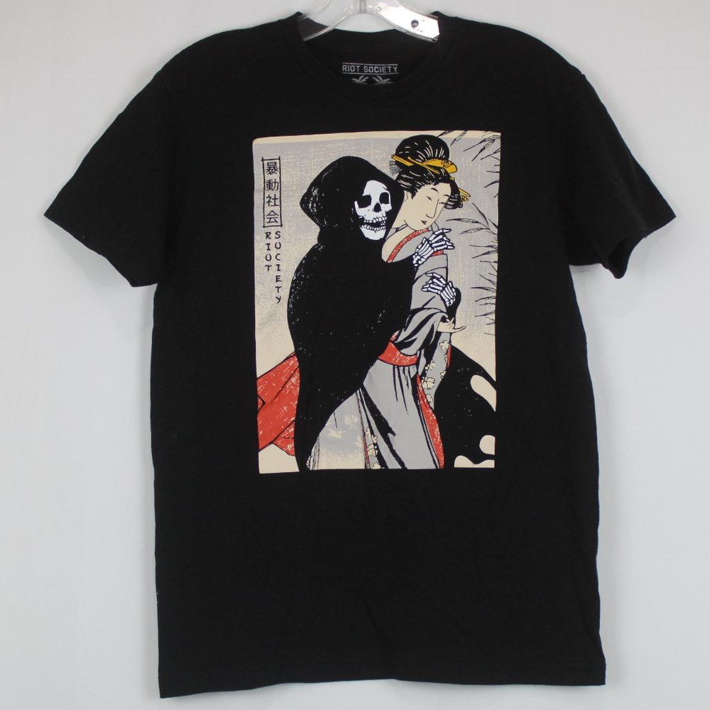 Riot Society Small Black Short Sleeve T-Shirt with Graphic
